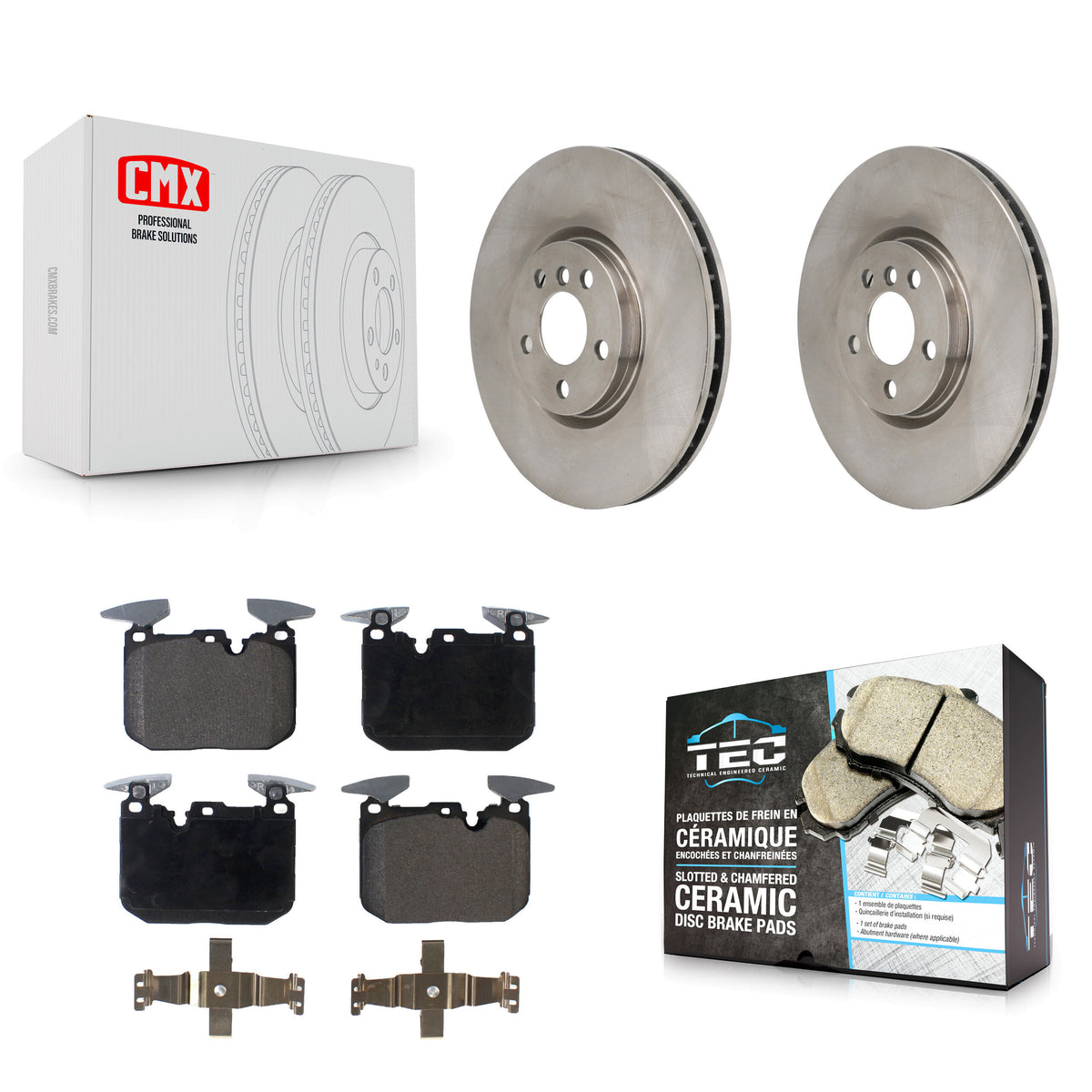 Front Disc Brake Rotors And Ceramic Pads Kit For 2020-2022 Mini Cooper John Works K8T-104693