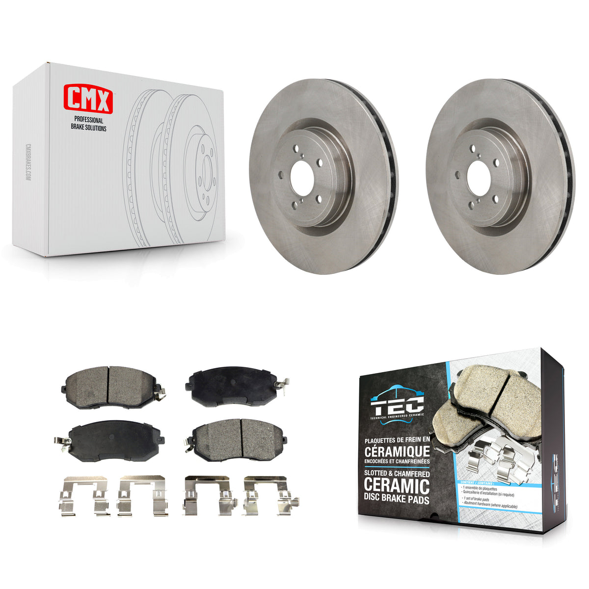 Front Disc Brake Rotors And Ceramic Pad Kit For 2019 Toyota 86 Base GT With Brembo Brakes K8T-104706