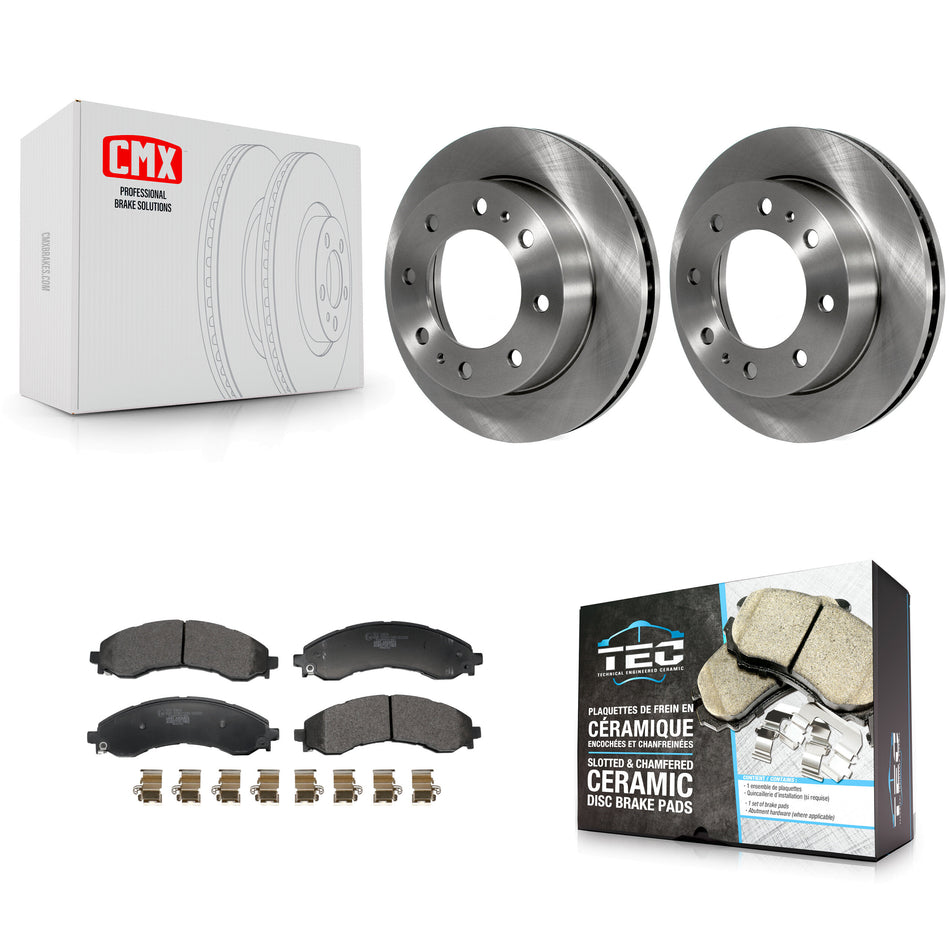 Front Disc Brake Rotors And Ceramic Pads Kit For GMC Chevrolet Savana 2500 Express 3500 K8T-104708