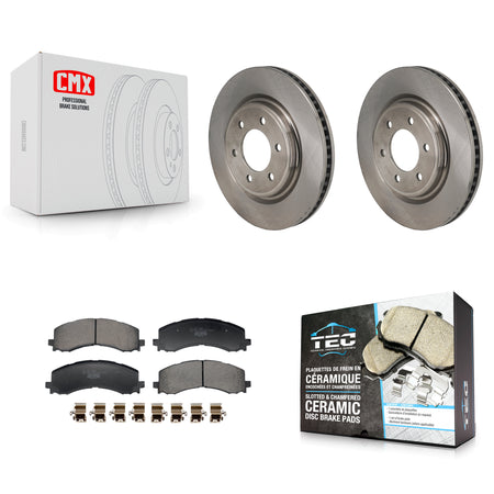 Front Disc Brake Rotor Ceramic Pad Kit For Ford F-150 Bronco Expedition Lincoln Navigator K8T-104717