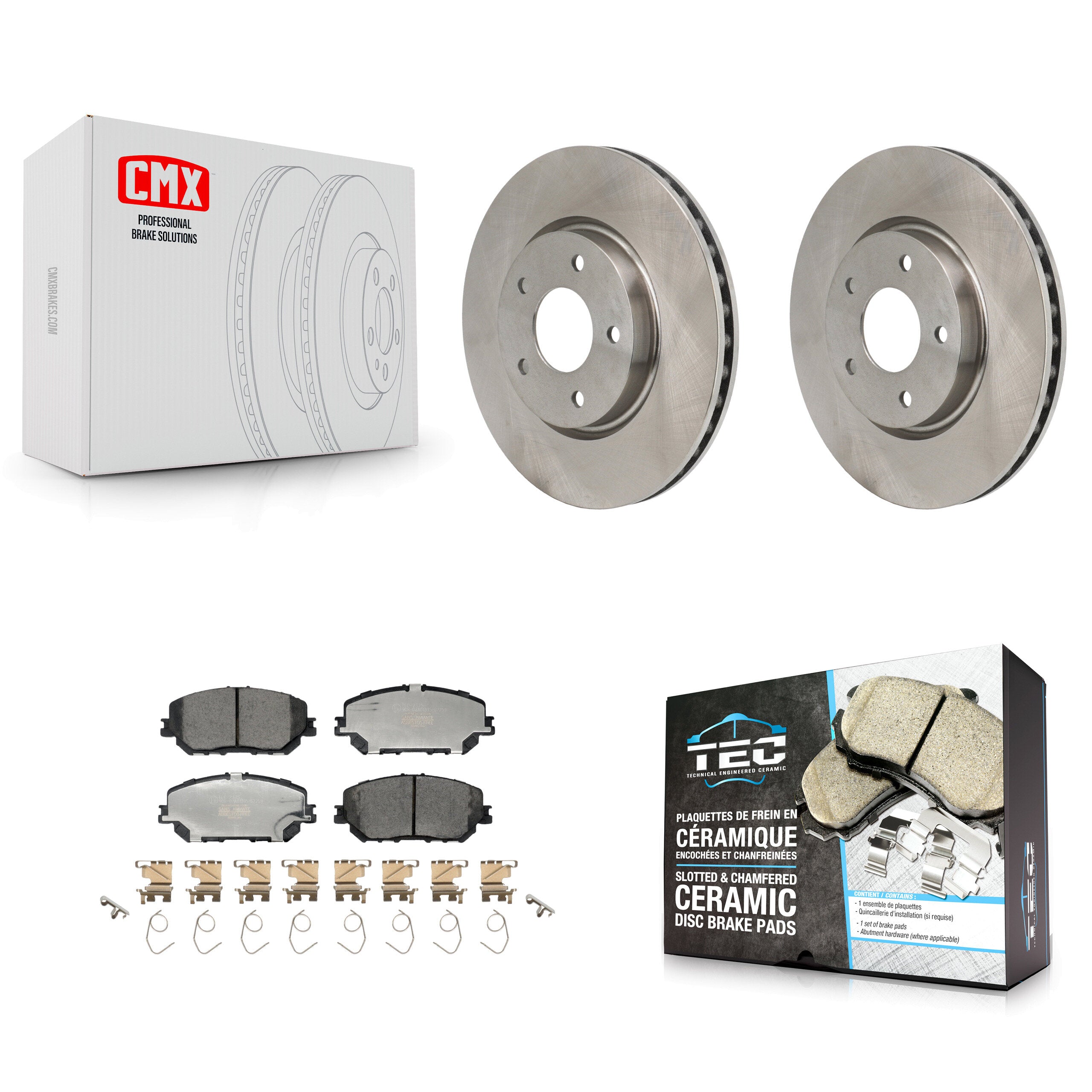 Front Disc Brake Rotors And Ceramic Pads Kit For Nissan Rogue K8T-104721