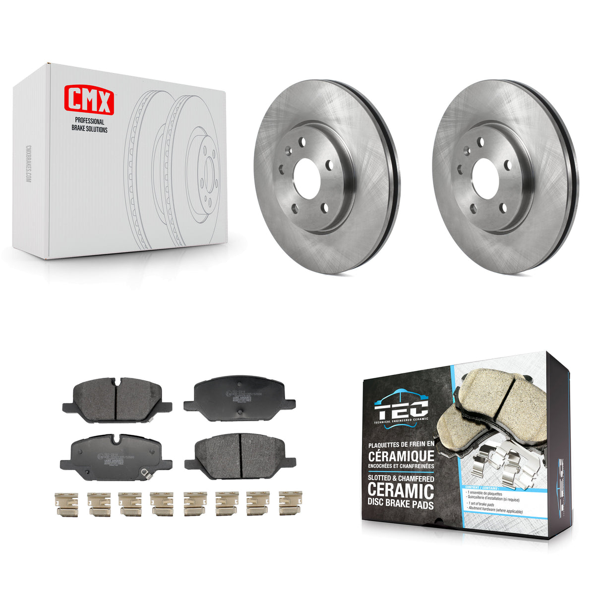 Front Disc Brake Rotors And Ceramic Pads Kit For Buick Envision Cadillac XT4 K8T-104722