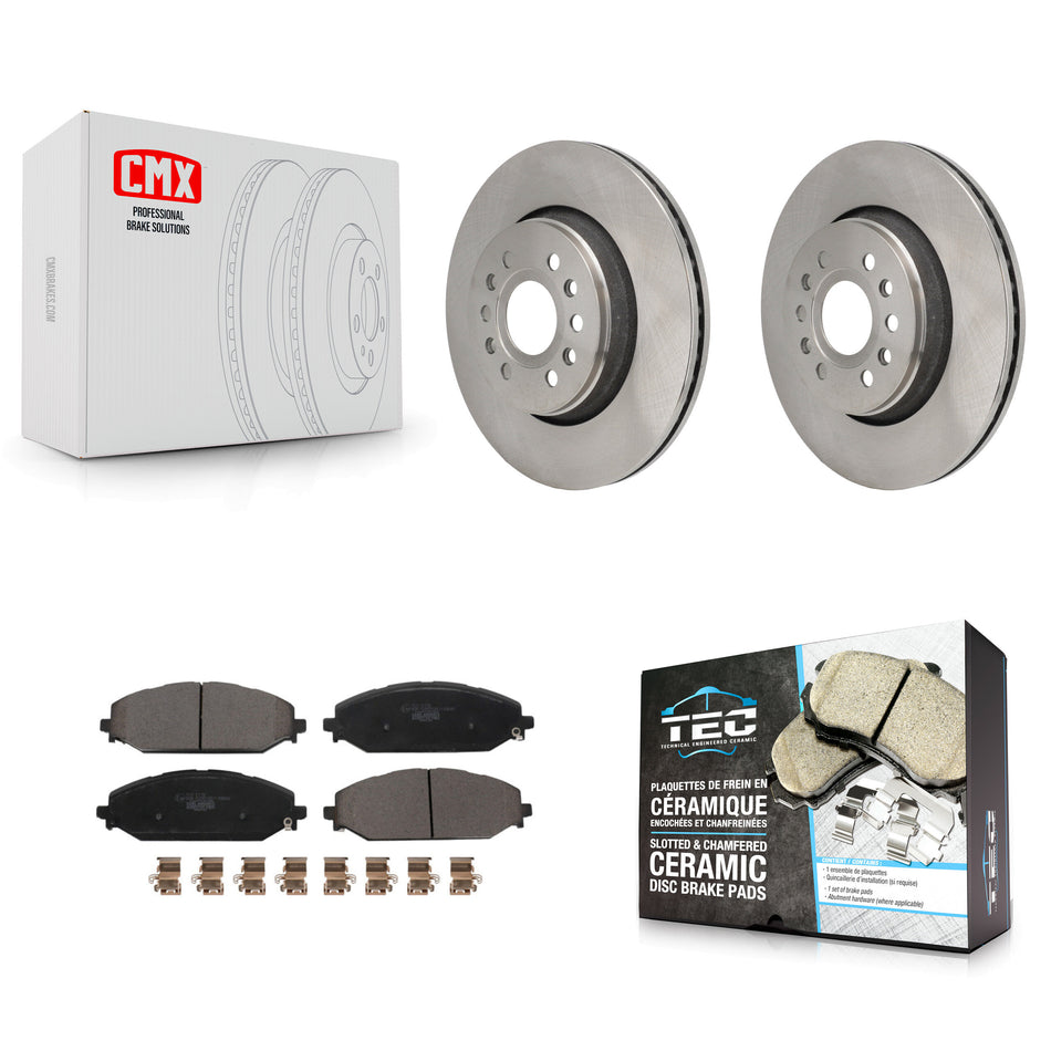 Front Disc Brake Rotors And Ceramic Pads Kit For Ram 1500 Jeep Wagoneer Grand L K8T-104723