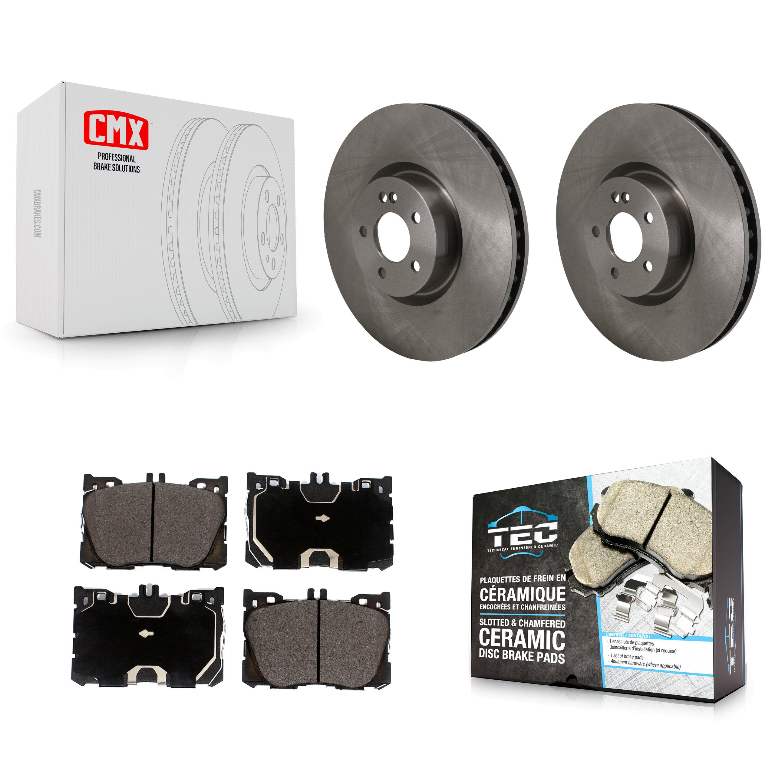 Front Brake Rotor Ceramic Pad Kit For Mercedes-Benz C43 AMG GLC43 E450 E400 E300 C450 E53 K8T-104724