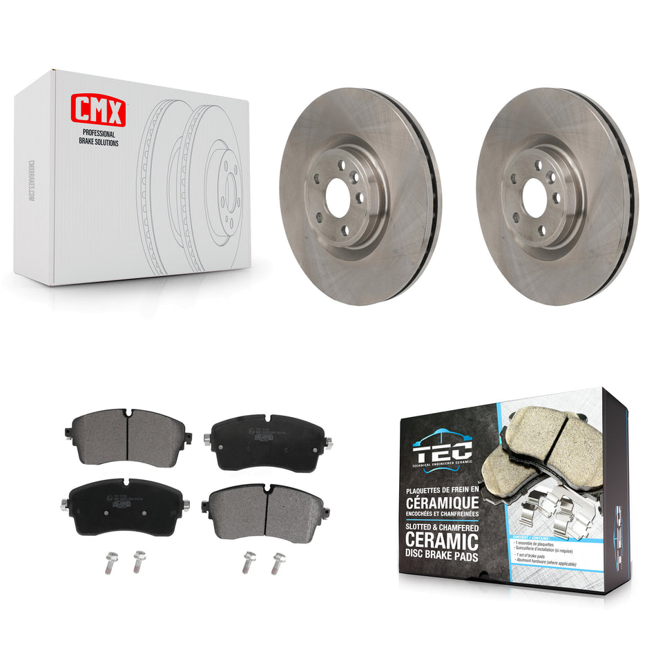 Front Disc Brake Rotors And Ceramic Pads Kit For Land Rover Range Evoque Jaguar E-Pace K8T-104725
