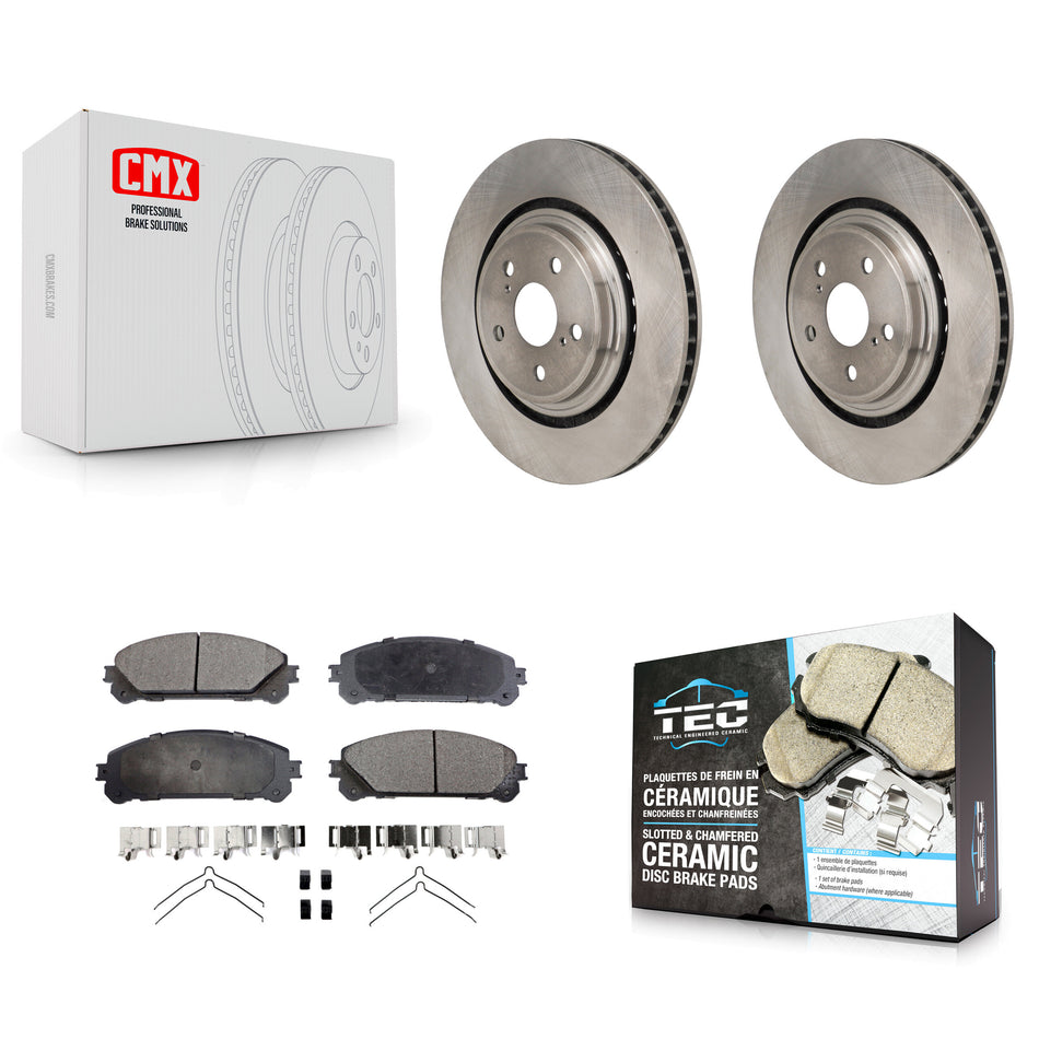 Front Disc Brake Rotors And Ceramic Pads Kit For 2020-2022 Toyota Highlander K8T-104728