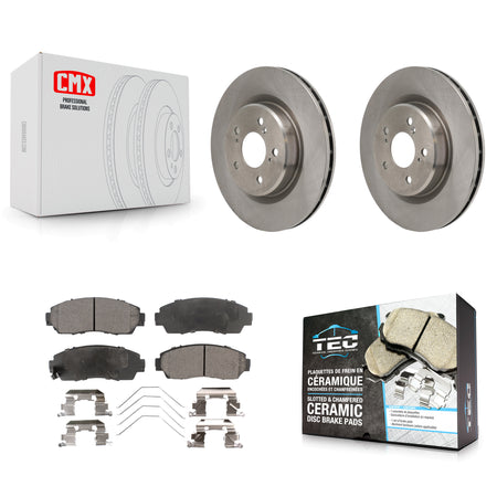 Front Disc Brake Rotors And Ceramic Pads Kit For 2021-2023 Acura TLX 2.0L K8T-104729