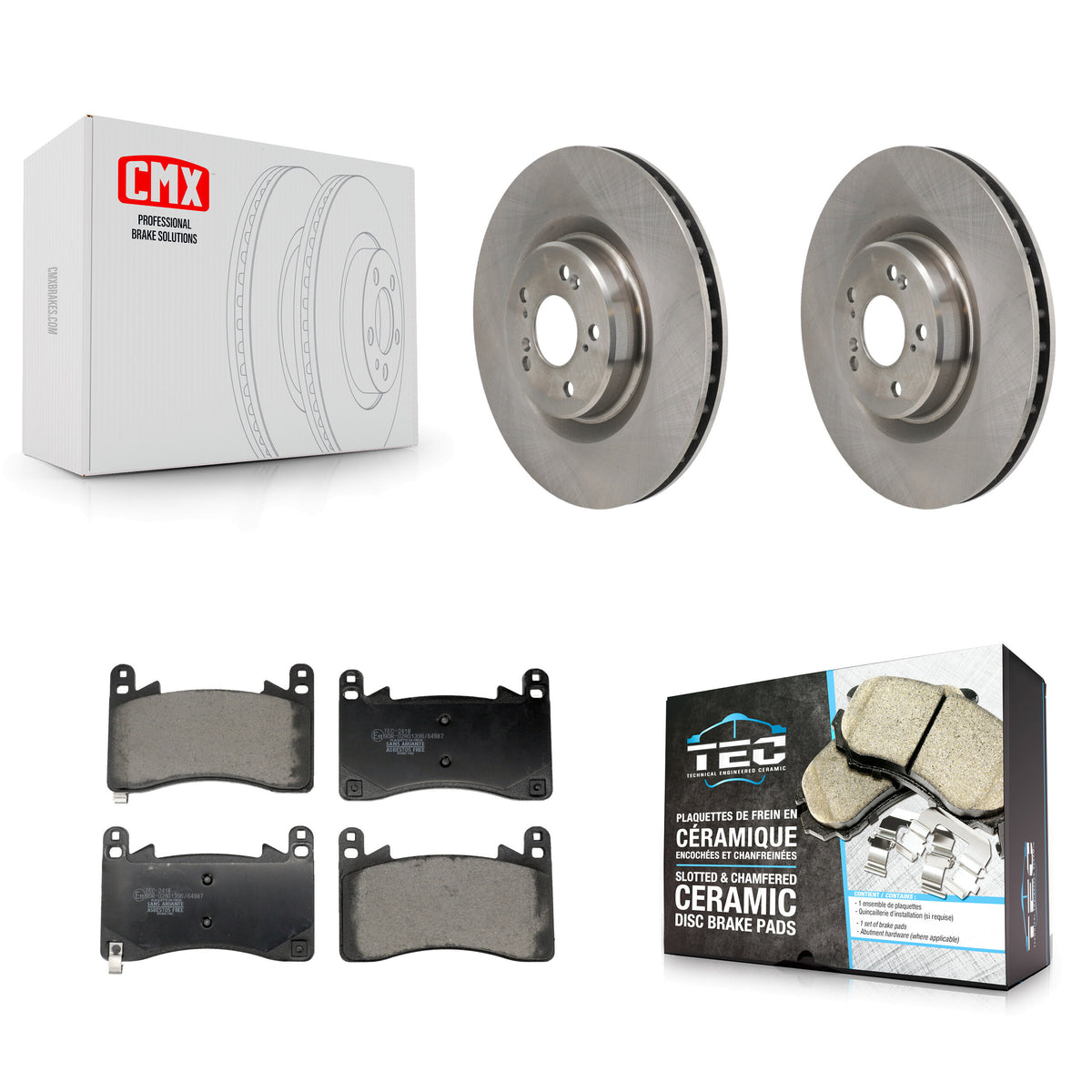 Front Disc Brake Rotors And Ceramic Pads Kit For Acura MDX TLX 3.0L K8T-104730