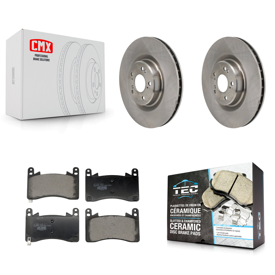 Front Disc Brake Rotors And Ceramic Pads Kit For Acura MDX TLX 3.0L K8T-104730