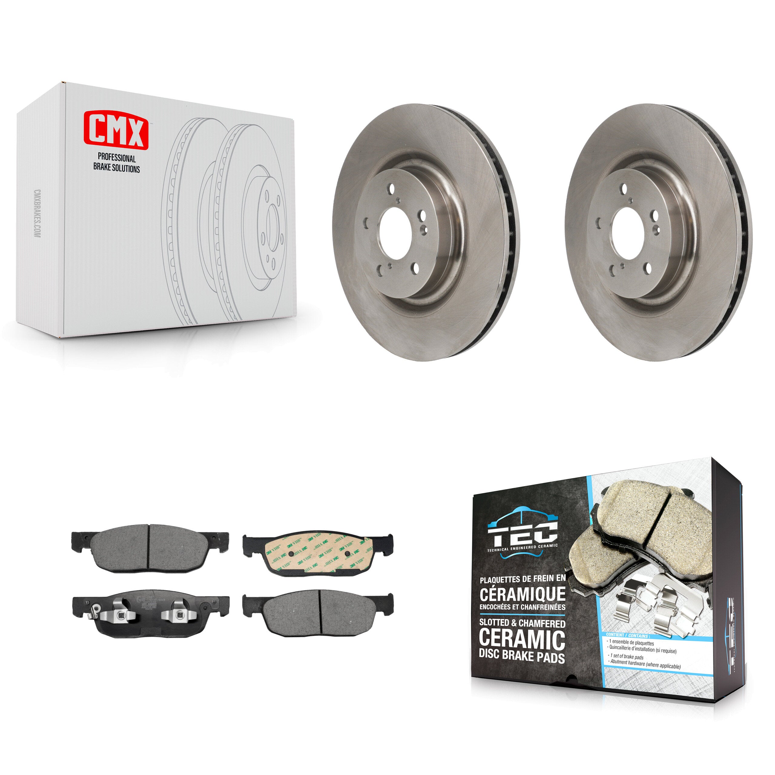 Front Disc Brake Rotors And Ceramic Pads Kit For 2022-2023 Acura MDX 3.5L K8T-104731