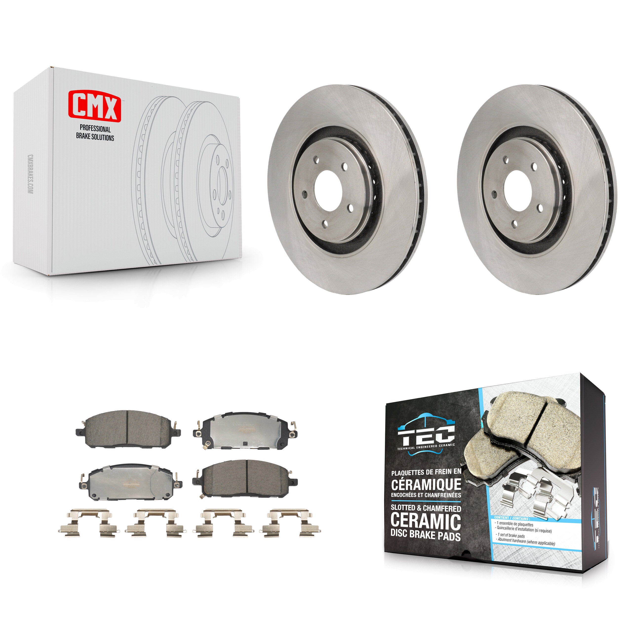 Front Brake Rotor And Ceramic Pad Kit For Mitsubishi Outlander Nissan Pathfinder INFINITI K8T-104737