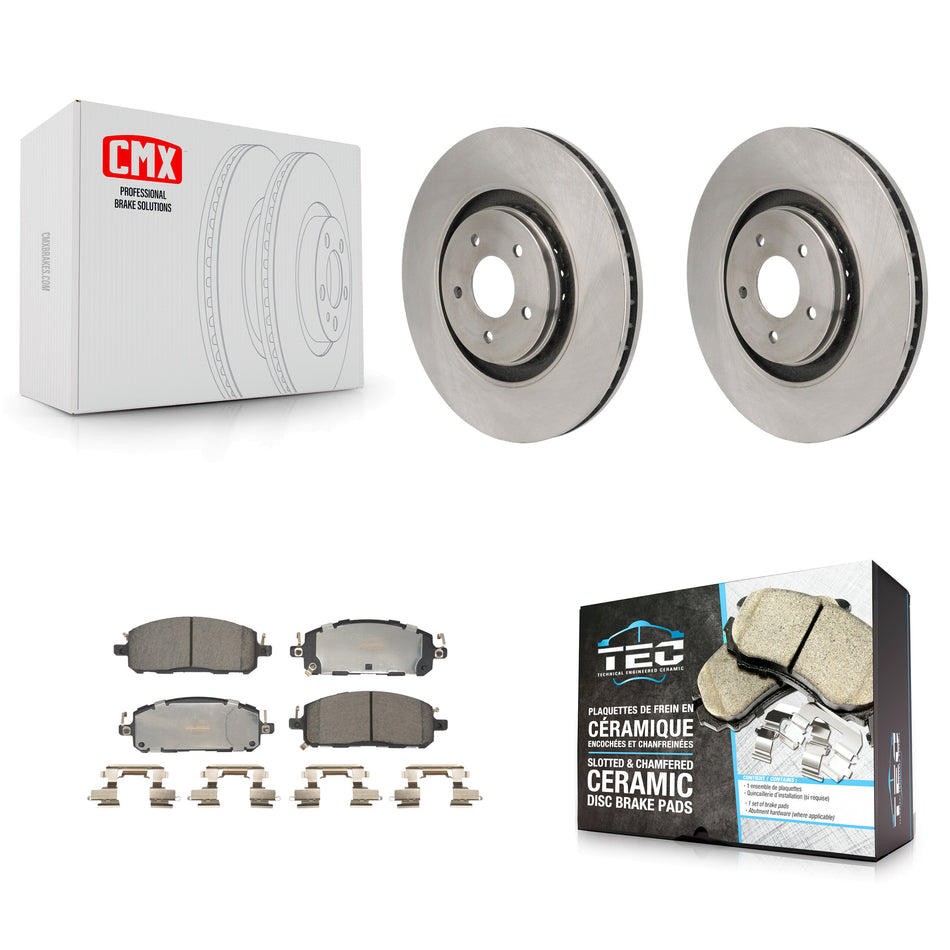 Front Brake Rotor And Ceramic Pad Kit For Mitsubishi Outlander Nissan Pathfinder INFINITI K8T-104737