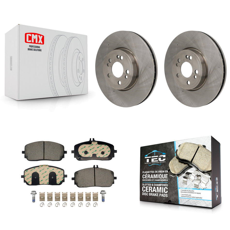 Front Disc Brake Rotors And Ceramic Pads Kit For Mercedes-Benz GLE350 K8T-104738