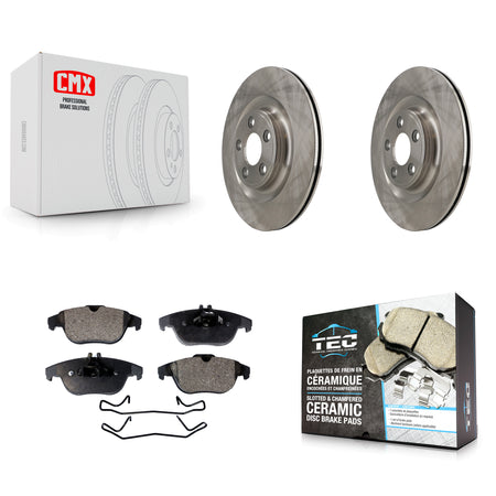 Rear Disc Brake Rotors And Ceramic Pads Kit For 2017 Mercedes-Benz E400 K8T-104749