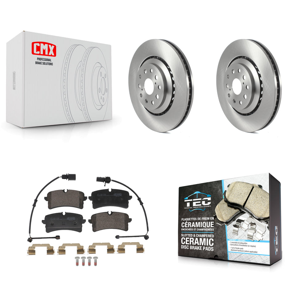 Rear Disc Brake Rotor And Ceramic Pad Kit For Audi S6 S7 S8 With Composite Brakes K8T-104750