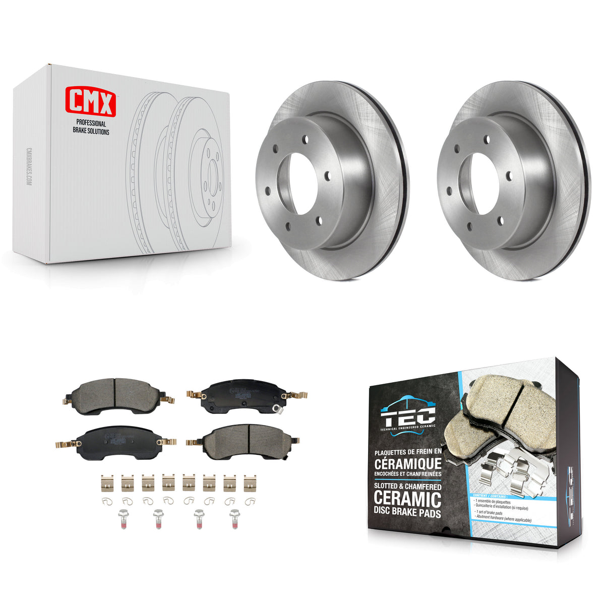 Rear Disc Brake Rotors And Ceramic Pads Kit For Ford Bronco K8T-104761