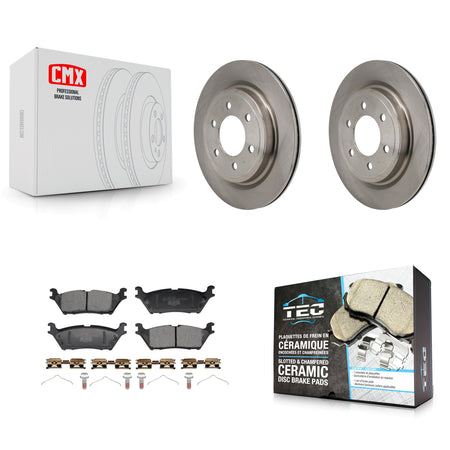 Rear Brake Rotors & Ceramic Pad Kit For Ford F-150 Lightning Expedition Lincoln Navigator K8T-104769