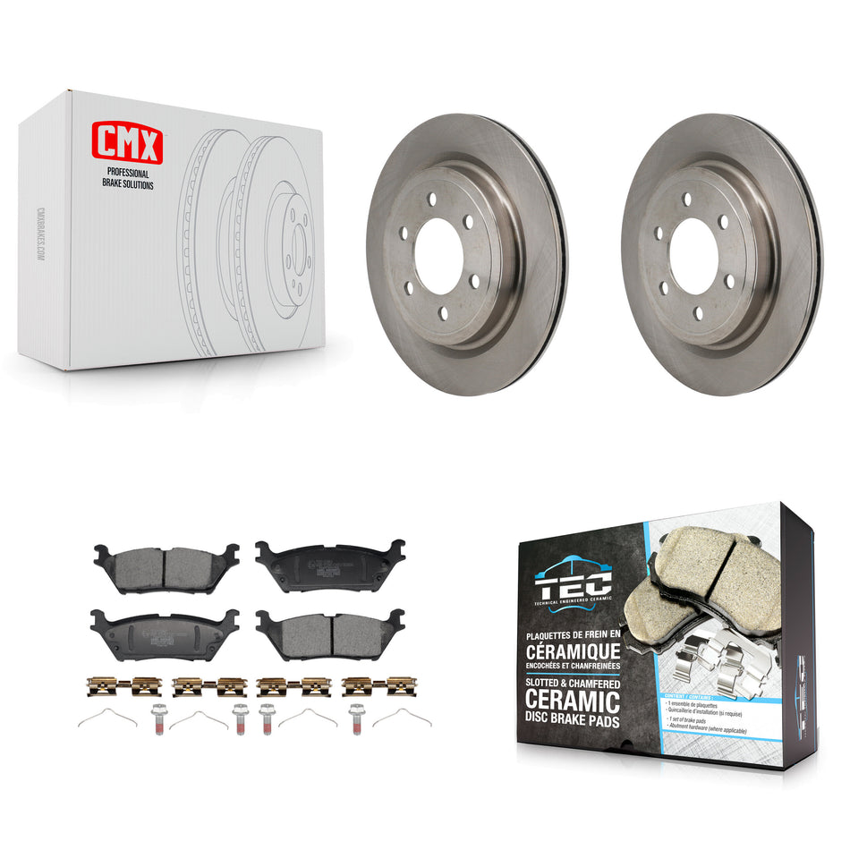 Rear Brake Rotors & Ceramic Pad Kit For Ford F-150 Lightning Expedition Lincoln Navigator K8T-104769