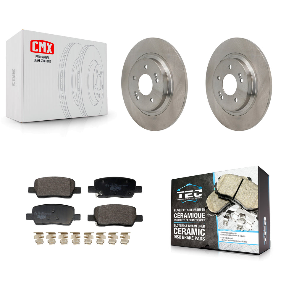 Rear Disc Brake Rotors And Ceramic Pads Kit For Hyundai Santa Fe Kia Sorento GAS engine K8T-104770