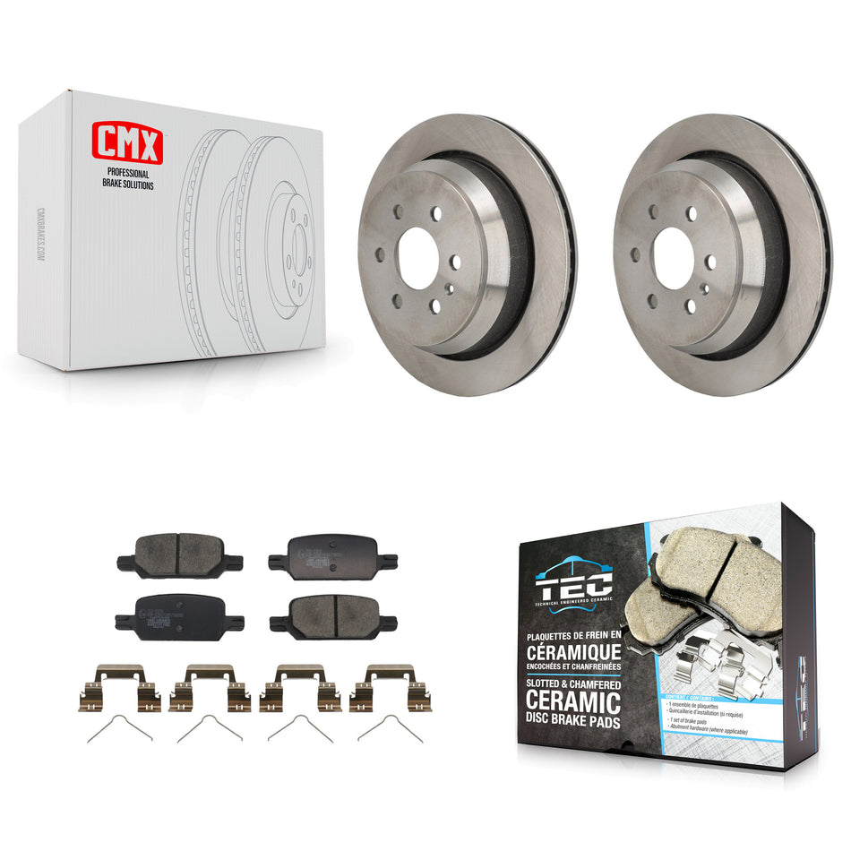 Rear Disc Brake Rotors And Ceramic Pads Kit For 2021-2022 Chevrolet Colorado GMC Canyon K8T-104773