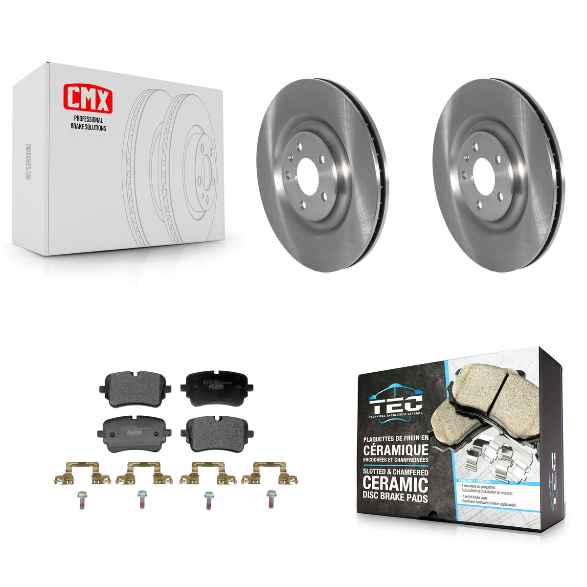 Rear Brake Rotor Ceramic Pad Kit For Audi Q7 Q8 e-tron Quattro SQ8 Sportback SQ7 S6 A8 S8 K8T-104774