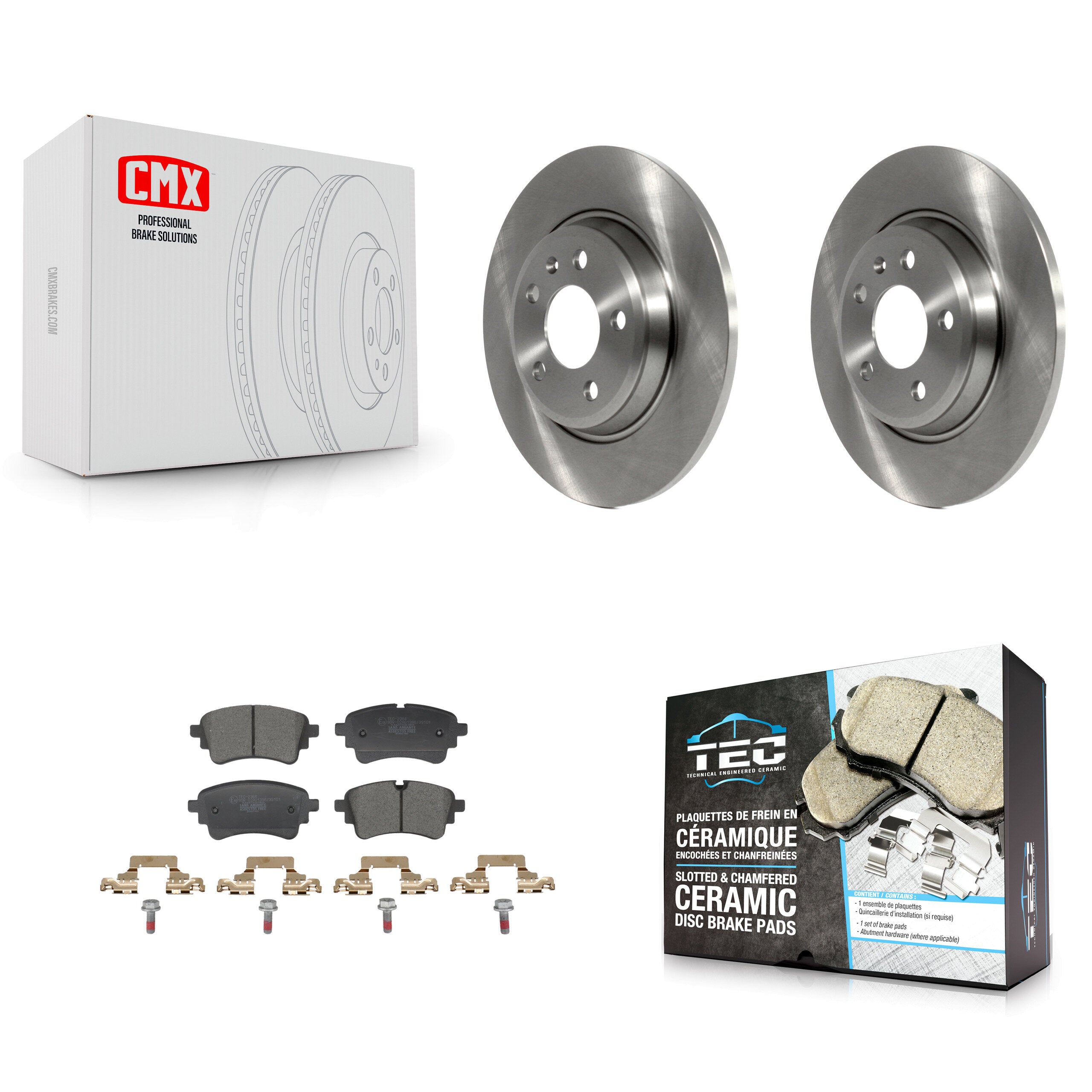Rear Disc Brake Rotors And Ceramic Pads Kit For Audi A4 Quattro A5 Sportback K8T-104776