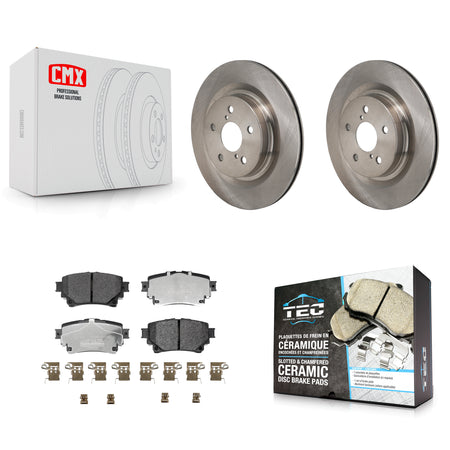 Rear Brake Rotor And Ceramic Pad Kit For Toyota Sienna Lexus RAV4 Prime NX350h bZ4X NX350 K8T-104778