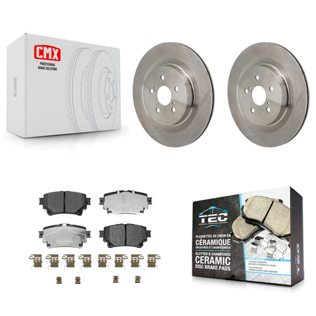 Rear Brake Rotors Ceramic Pad Kit For Toyota Highlander Lexus RX350h RX350 RX500h RX450h+ K8T-104779