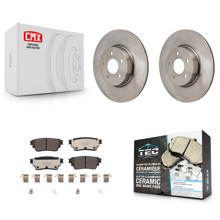 Rear Brake Rotor Ceramic Pad Kit For Mitsubishi Outlander Nissan Pathfinder INFINITI QX60 K8T-104782