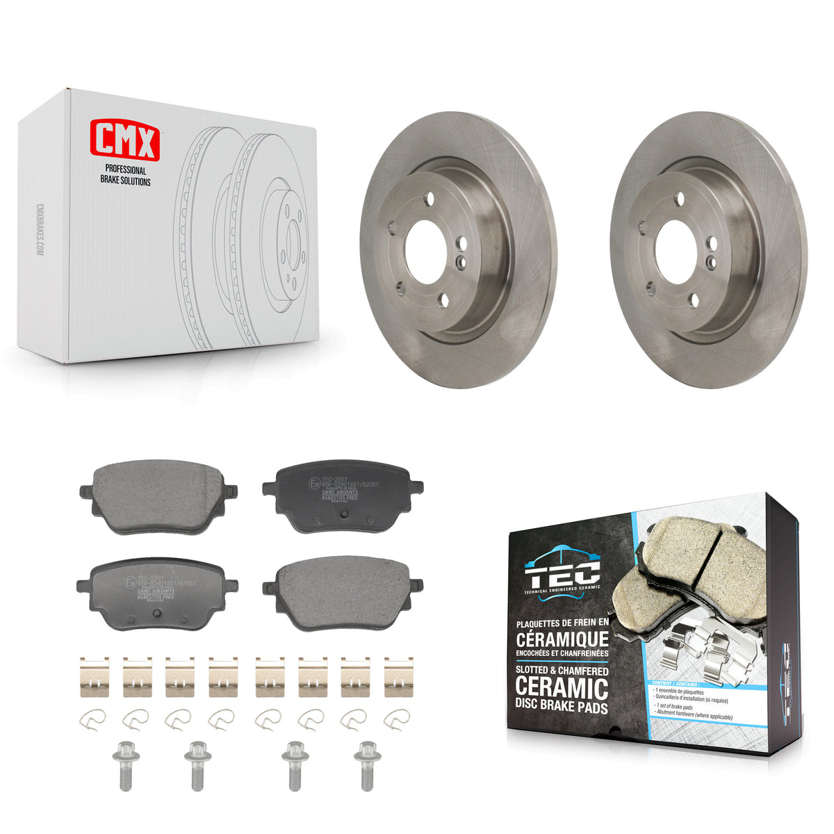 Rear Disc Brake Rotors Ceramic Pad Kit For Mercedes-Benz A220 CLA250 With Standard Brakes K8T-104787