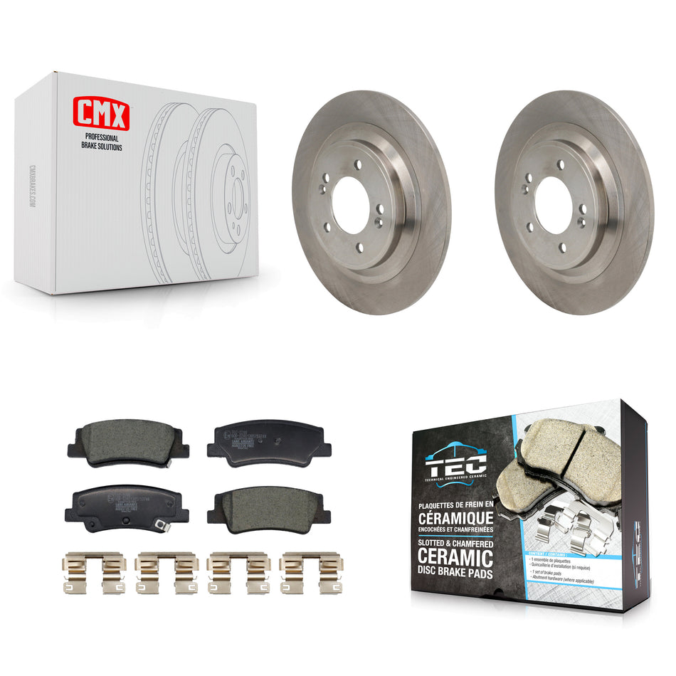 Rear Disc Brake Rotors And Ceramic Pads Kit For Hyundai Tucson Kia Sportage K8T-104790