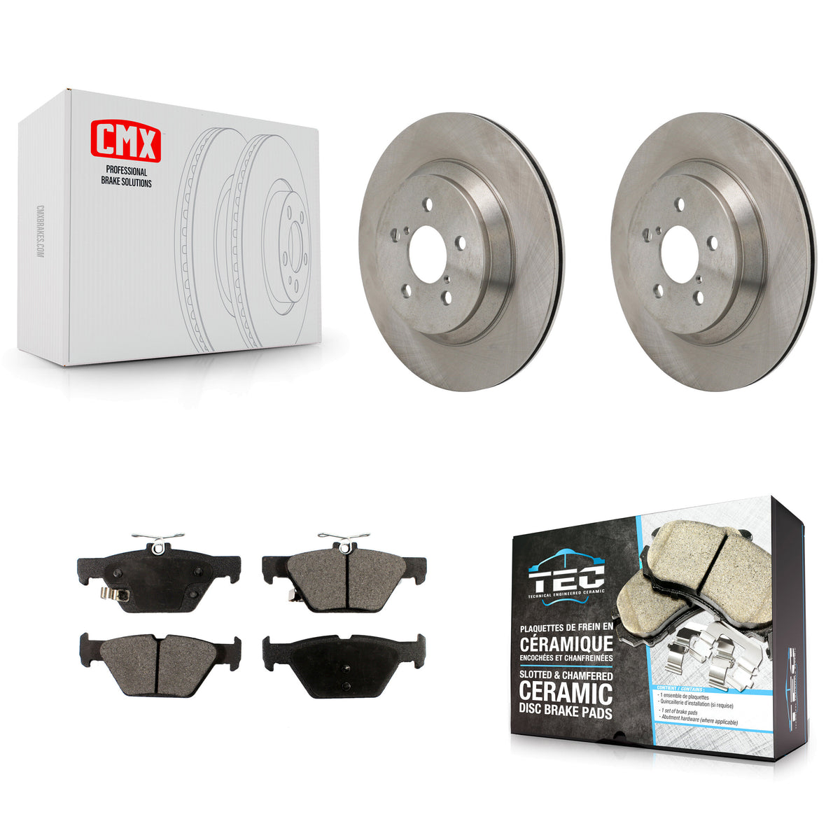 Rear Brake Rotor & Ceramic Pad Kit For 21-23 Subaru Crosstrek With Electric Parking K8T-104791