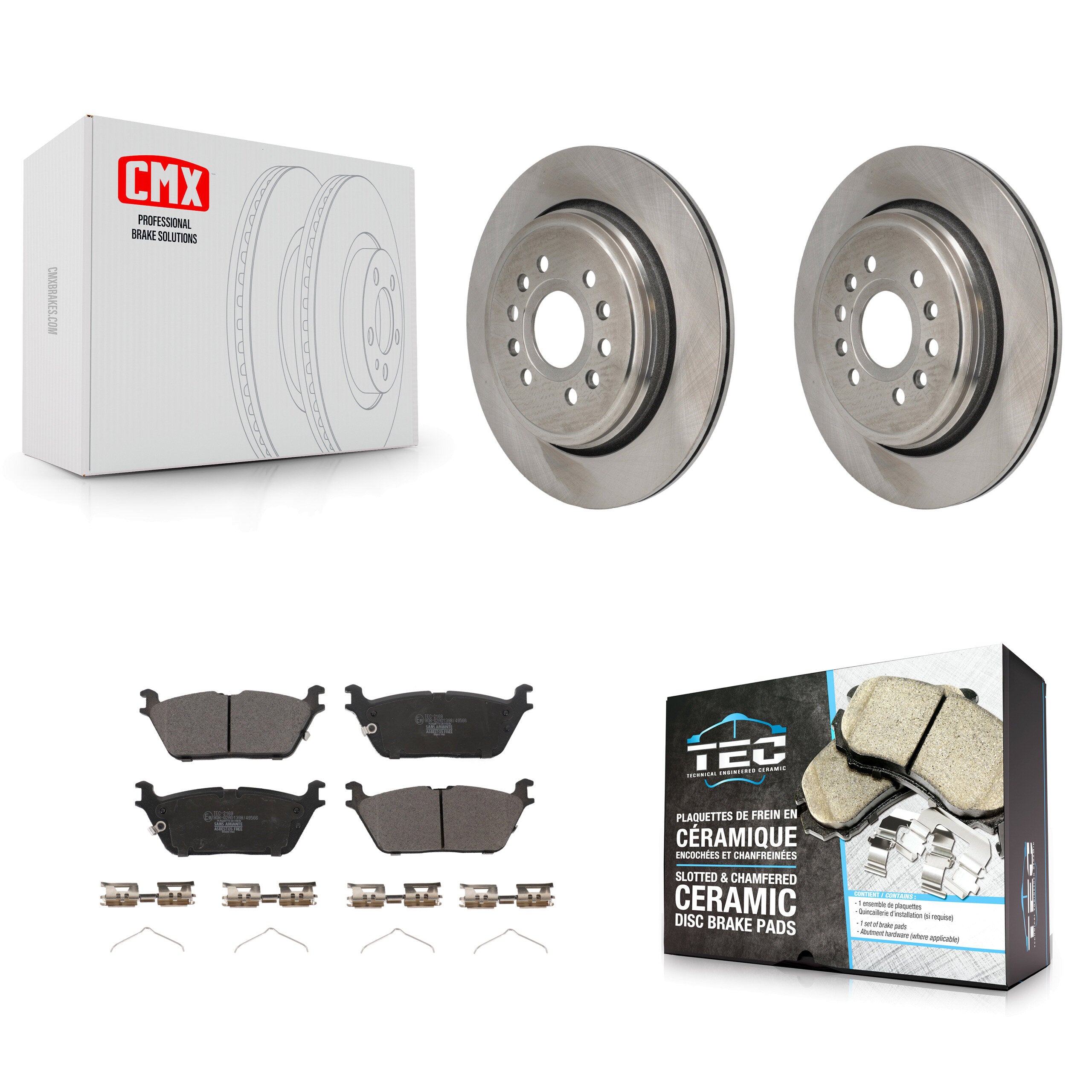 Rear Disc Brake Rotors And Ceramic Pads Kit For Ram 1500 Jeep Wagoneer Grand L K8T-104795