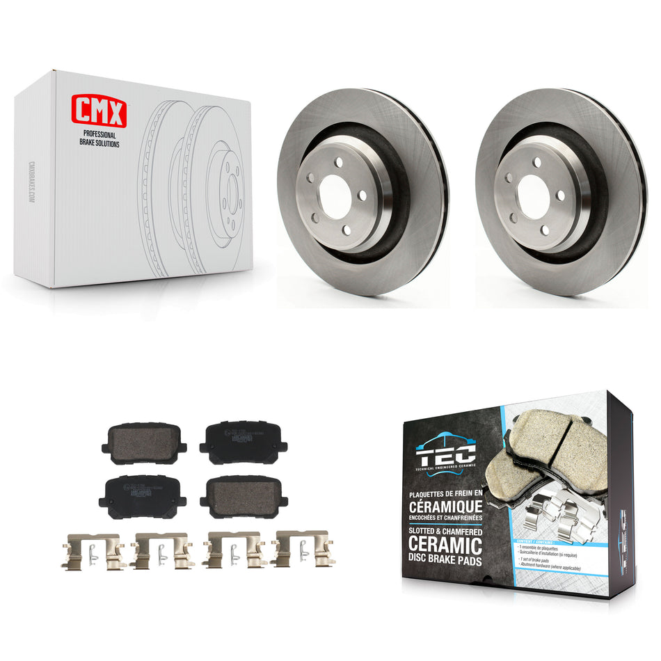 Rear Disc Brake Rotor & Ceramic Pad Kit For Dodge Charger With 370mm Diameter Front K8T-104798