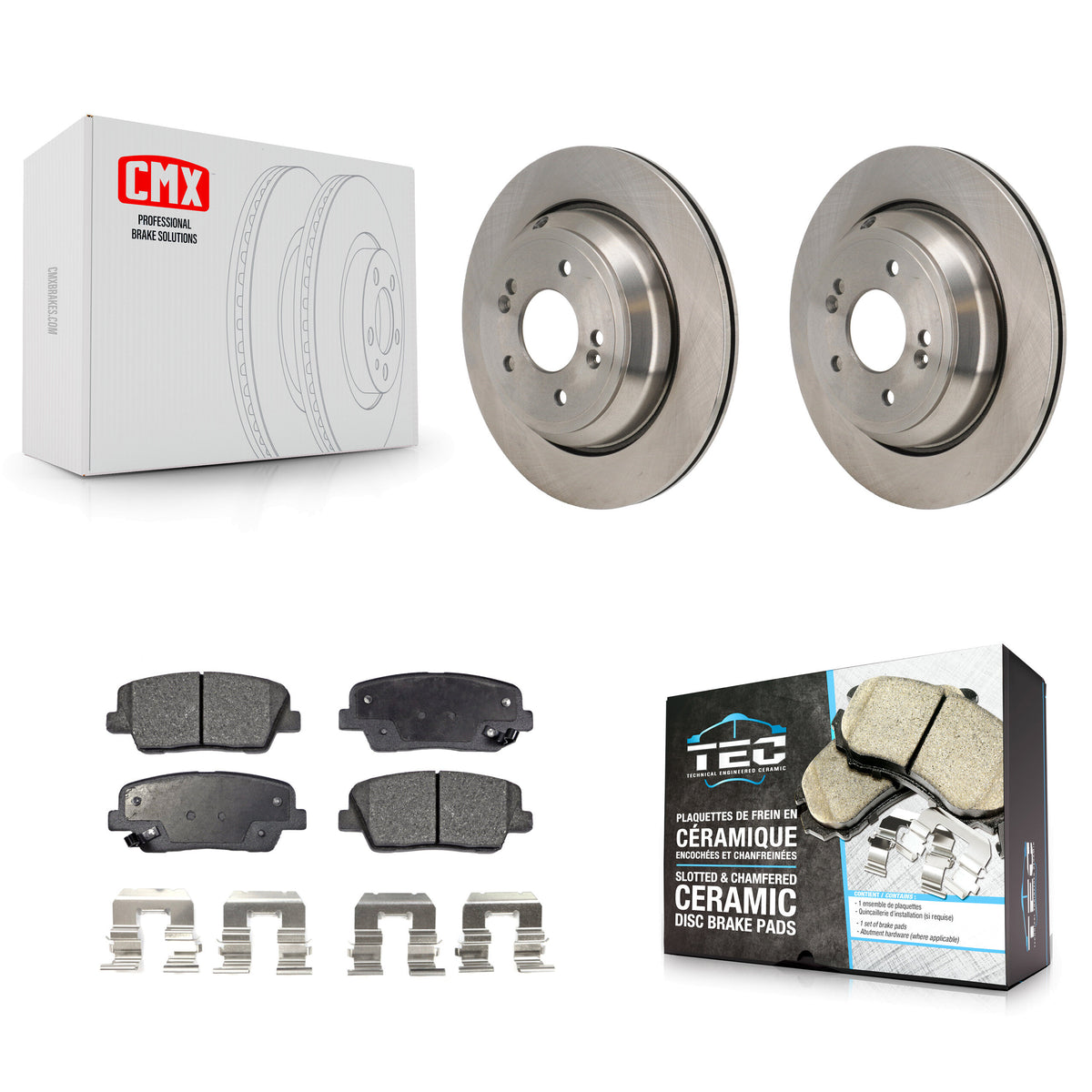 Rear Disc Brake Rotors And Ceramic Pads Kit For Hyundai Equus Kia K900 K8T-104805