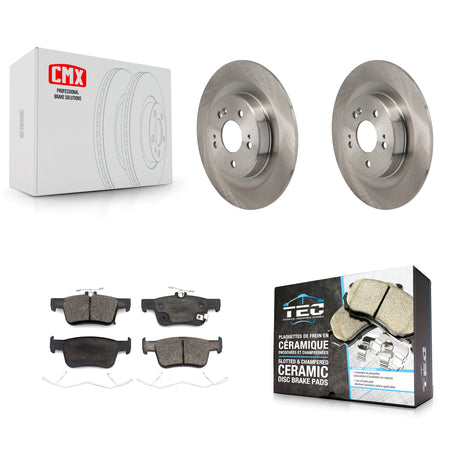 Rear Disc Brake Rotors And Ceramic Pads Kit For 2021-2023 Acura TLX K8T-104807