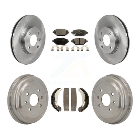 Front Rear Disc Brake Rotors Ceramic Pads And Drum Kit For 2016-2021 Chevrolet Spark K8T-104814