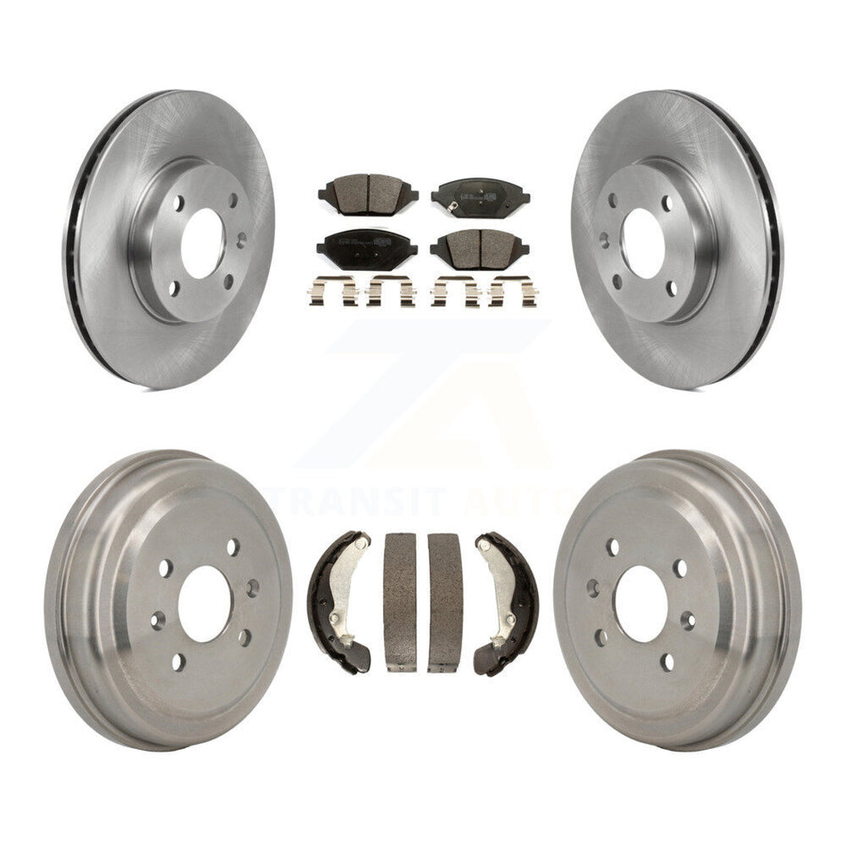 Front Rear Disc Brake Rotors Ceramic Pads And Drum Kit For 2016-2021 Chevrolet Spark K8T-104814
