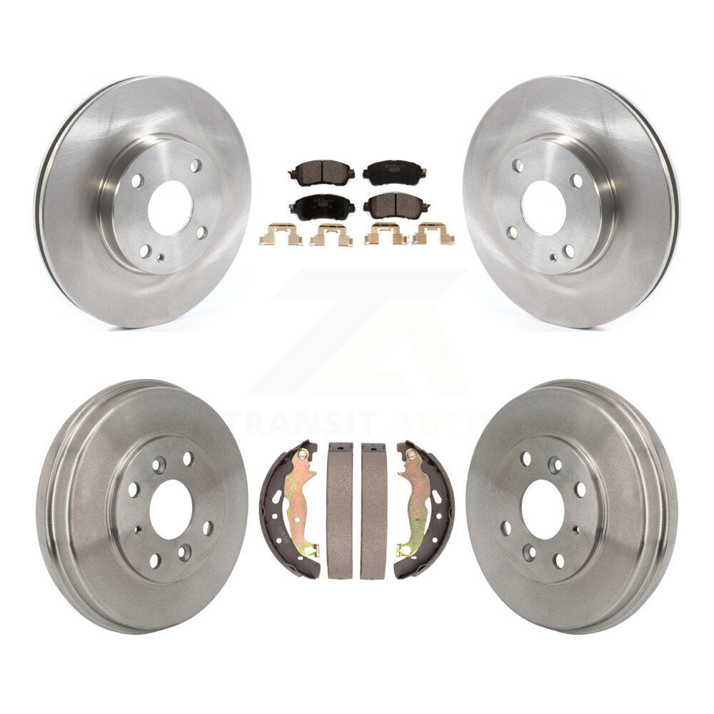 Front Rear Disc Brake Rotors Ceramic Pads And Drum Kit For Toyota Yaris iA Scion K8T-104815