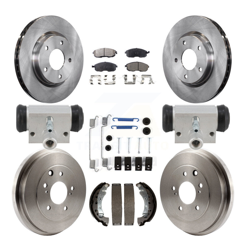 Front Rear Disc Brake Rotors Ceramic Pads And Drum Kit (9Pc) For Nissan Sentra K8T-104824