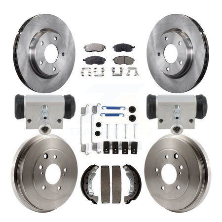 Front Rear Disc Brake Rotors Ceramic Pads And Drum Kit (9Pc) For Nissan Sentra K8T-104824