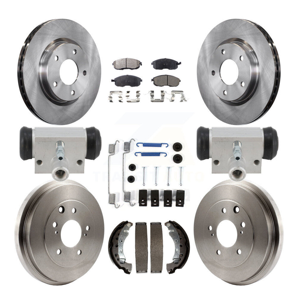 Front Rear Disc Brake Rotors Ceramic Pads And Drum Kit (9Pc) For Nissan Sentra K8T-104824