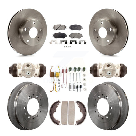 Front Rear Brake Rotor Ceramic Pad Drum Kit (9Pc) For Toyota Tacoma 4WD With 5 Lug Wheels K8T-104831