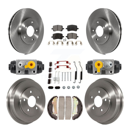 Front Rear Disc Brake Rotors Ceramic Pads And Drum Kit (9Pc) For Chevrolet HHR K8T-104849