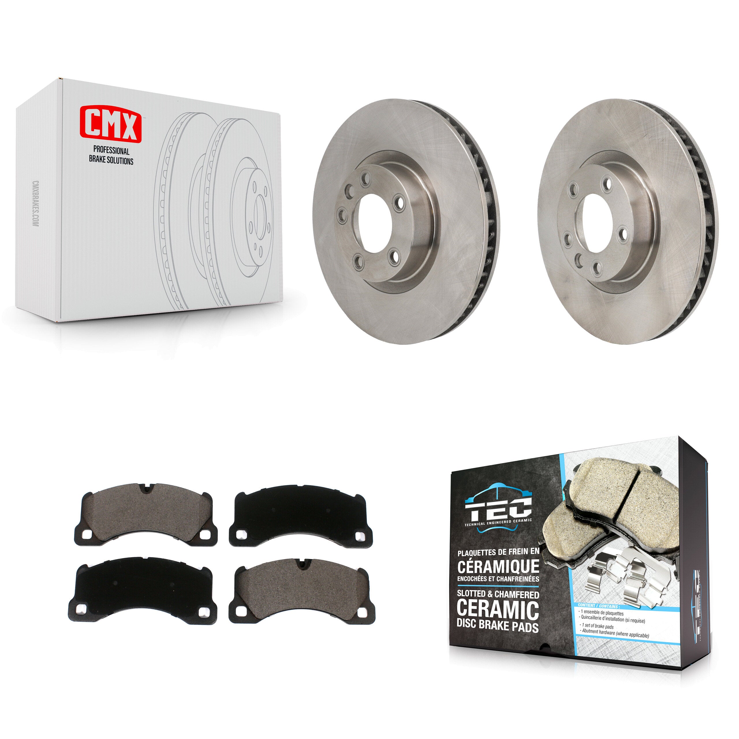 Front Disc Brake Rotors And Ceramic Pads Kit For Volkswagen Touareg Porsche Cayenne K8T-104854