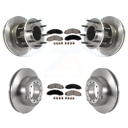 Front Rear Disc Brake Rotors And Ceramic Pads Kit For Ford F-450 Super Duty F-550 4 X 2 K8T-105369