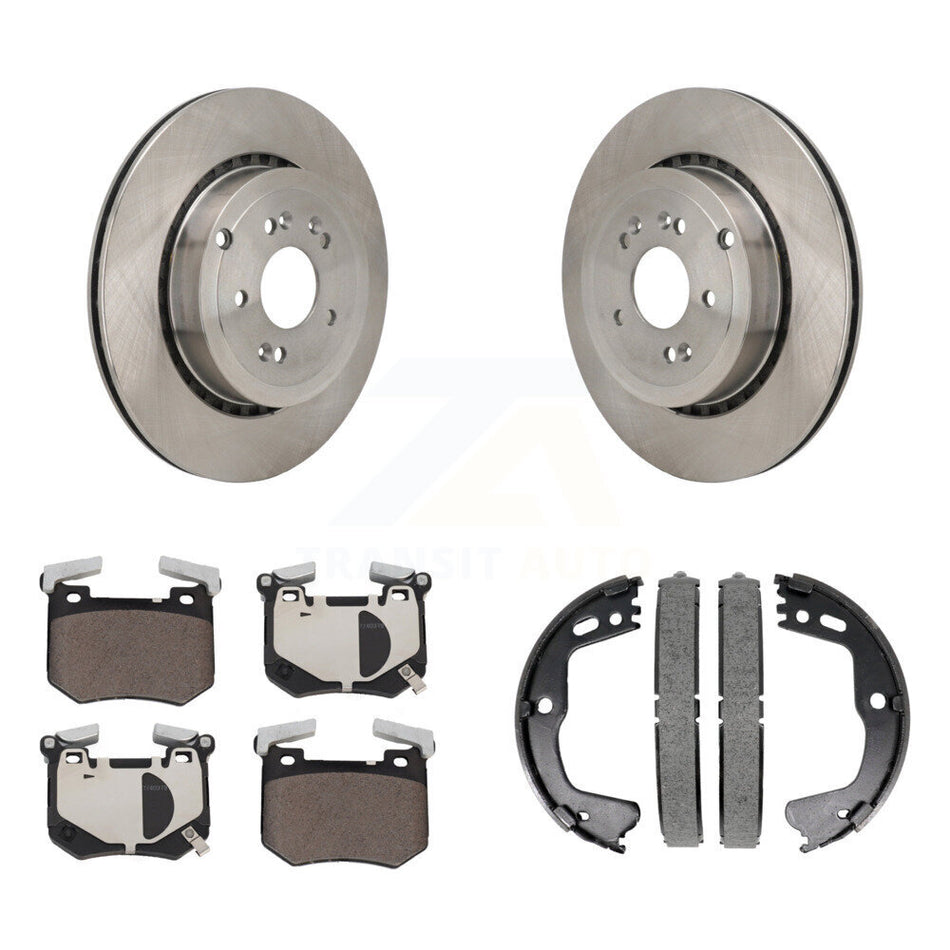 Rear Disc Rotors Ceramic Pads And Parking Brake Shoes Kit For Kia Stinger Genesis G70 K8T-105412
