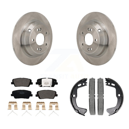 Rear Disc Rotors Ceramic Pads And Parking Brake Shoes Kit For Kia Stinger Genesis G70 K8T-105413