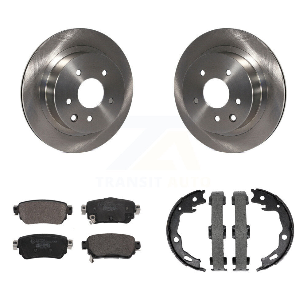 Rear Disc Rotors Ceramic Pads And Parking Brake Shoes Kit For 2019 Nissan Rogue Sport S K8T-105424