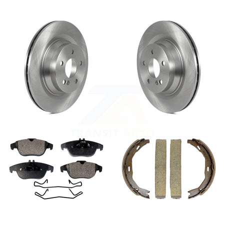 Rear Disc Rotors Ceramic Pads And Parking Brake Shoes Kit For Mercedes-Benz E550 K8T-105430